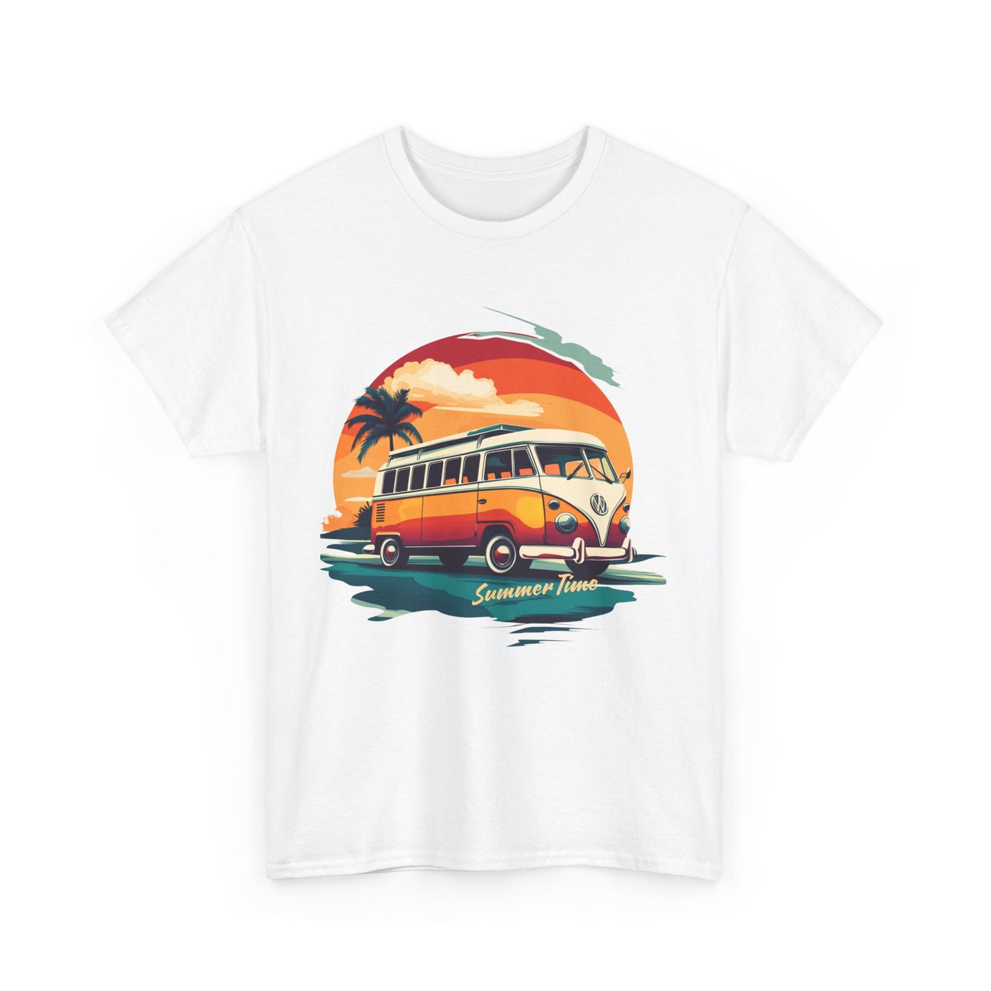 Retro Summer Vibes Unisex Cotton Tee - 'Summer Time' Design