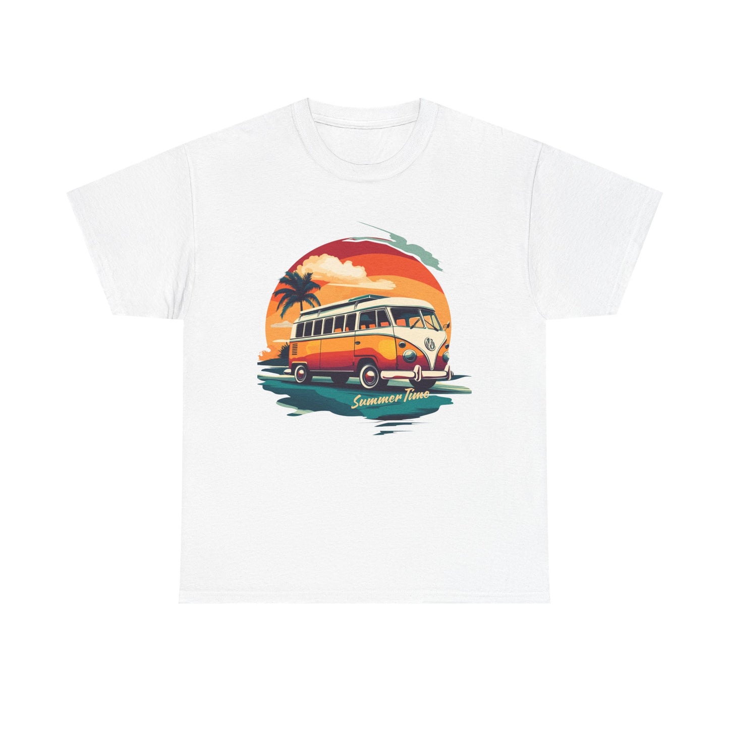 Retro Summer Vibes Unisex Cotton Tee - 'Summer Time' Design