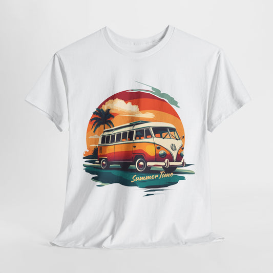 Retro Summer Vibes Unisex Cotton Tee - 'Summer Time' Design